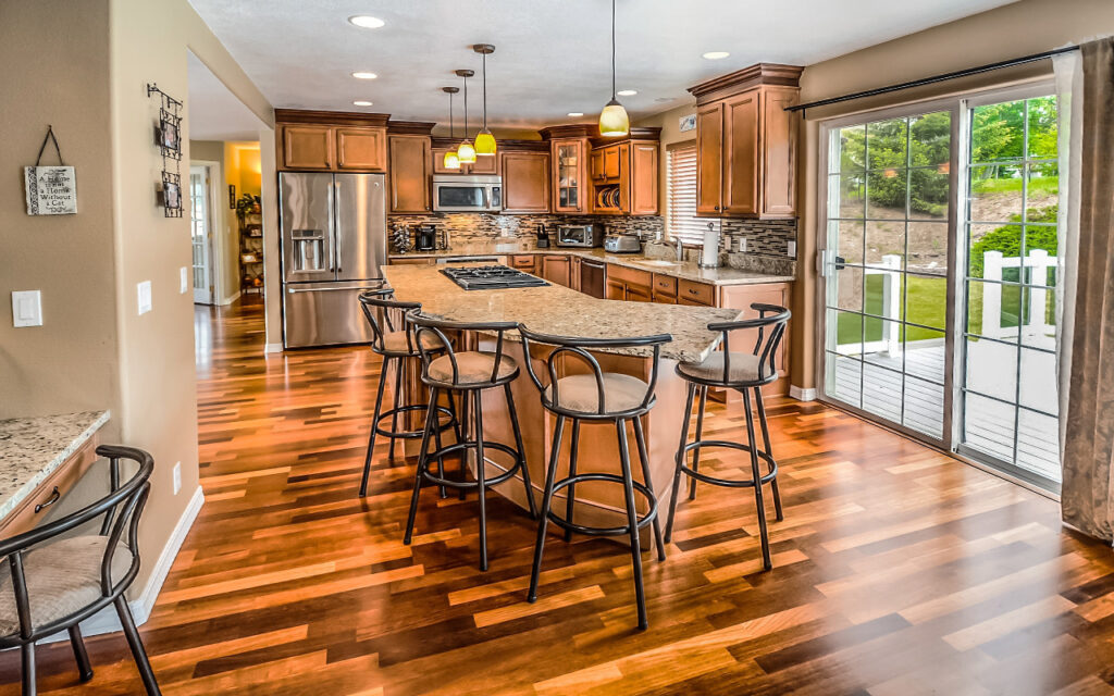 wooden floor kitchen