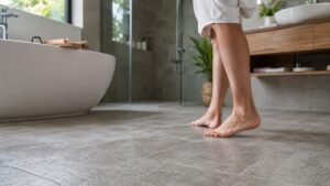 textured non-slip porcelain tile flooring