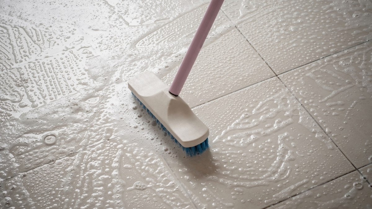 long-handled floor scrub brush